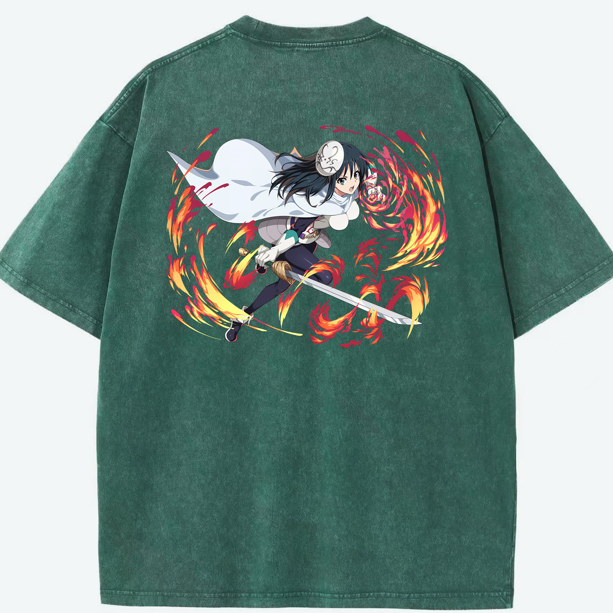（画像用） 転スラ Regarding Reincarnated to Slime 綿100% ヴィンテージ風 半袖Tシャツ（背面プリント）